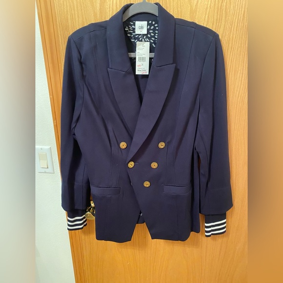 CAbi Jackets & Blazers - New with tags! Cabi size 14 navy nautical blazer with long sleeves